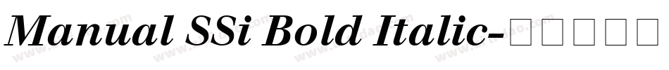Manual SSi Bold Italic字体转换